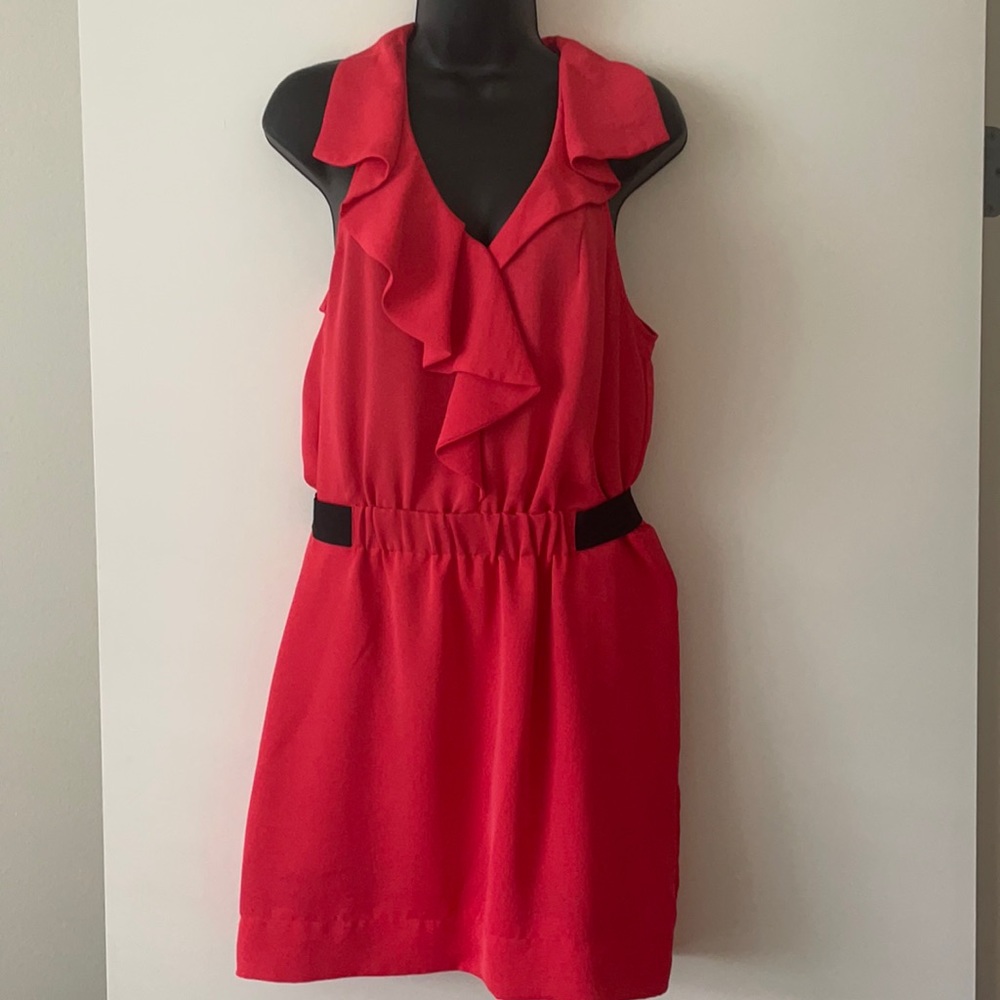 Rachel Roy V-neck dress - salmon color